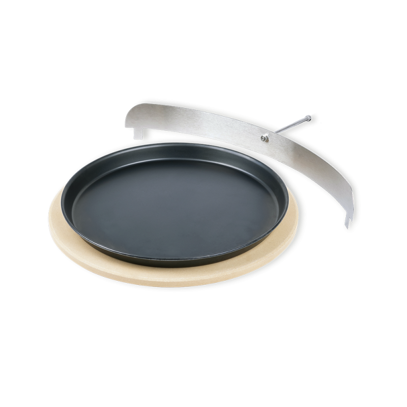 Pizza stone set (pizza stone, pizza tray and pizza peel)